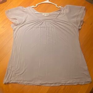 Flutter sleeve jersey and chiffon top